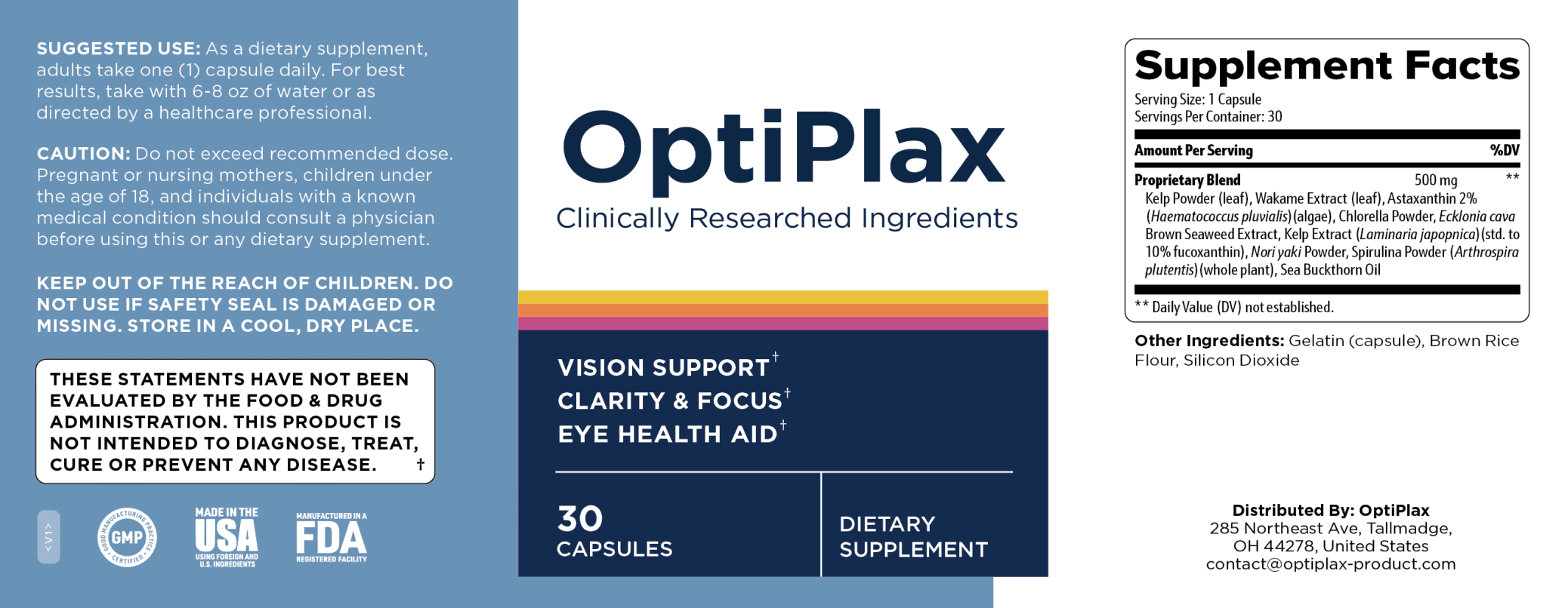 OptiPlax marine ingredients